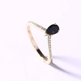 Curved Half Eternity Wedding Band 1.3ct Pear Cut Black Diamond 14k RoseGold Over