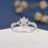 1.2ct Round Cut Diamond Engagement Ring 14k White Gold Finish Unique Infinity