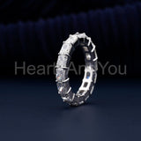 1ct Radiant Simulated Diamond Full Eternity Wedding Band 14k White Gold Plated