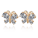 2Ct Pear Cut Diamond Butterfly Drop Earrings For Women 14K White Gold Finish