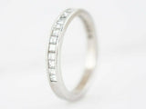 2ct Emerald Diamond Wedding Band Channel Set Half Eternity 14k White Gold Finish