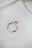 1.2ct Oval Cut Diamond East West Solitaire Engagement Ring 14k Rose Gold Finish