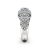 2ct Cushion Cut Diamond Engagement Ring 14k White Gold Finish Unique Filigree