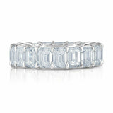 8Ct Oval Cut Diamond Bridal Set Halo Ring Eternity Band 18K White Gold Finish