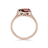 0.3ct Pear Cut Red Garnet Engagement Ring 14k Rose Gold Finish Solitaire Women