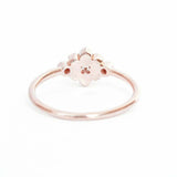 1.6ct Round Cut VVS1 Diamond Engagement Ring Flower Promise 14k Rose Gold Finish