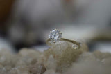 0.5ct Engagement Ring Round Cut Diamond Solitaire Design 14k Yellow Gold Finish