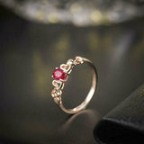 1.25ct Oval Cut Pink Ruby Heart Design Shank Solitaire Ring 14K Rose Gold Finish