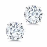 1.2ct Stud Earrings Round Cut Diamond Solitaire Women Design 14k White Gold Over