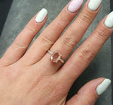 2ct Engagement Ring Oval Cut Peach Morganite Solitaire 14k White Gold Finish