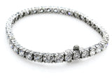 20Ct Round Brilliant Sparkle Diamond Gatsby Tennis Bracelet 14K White Gold Over