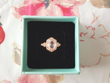 1.3Ct Oval Cut Diamond Vintage Art Deco Engagement Ring 14K Rose Gold Finish