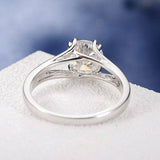 0.7ct Round Cut VVS1D Diamond Engagement Ring 14k White Gold Finish Split Shank