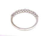 1.5Ct Round Cut VVS1/D Diamond Half Eternity Wedding Band 14K White Gold Finish