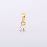 1ct Diamond Pendant Round Cut Brilliant Solitaire 14k YellowGold Finish NO CHAIN