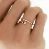 Stylish Arrow Open Engagement Ring 0.45ct Round Cut Diamond 14k Rose Gold Finish