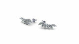 1.7ct Marquise Cut VVS1D Diamond Wing Design Stud Earrings 14k White Gold Finish