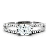 1.5Ct Oval Cut Diamond Unique Split Band Engagement Ring 14K White Gold Finish