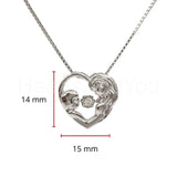 0.2ct Round Moissanite Heart Mothers Day Pendant 14k White Gold Plated NO CHAIN