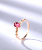 1ct Oval Pink Ruby Vintage Diamond Solitaire Engagement Ring 14k Rose Gold Over