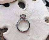 1.5ct Engagement Ring Cushion Cut Diamond Solitaire Design 14k White Gold Finish