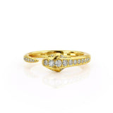 1.5ct Round Cut Diamond Engagement Ring Snake Design Open 14k Yellow Gold Finish