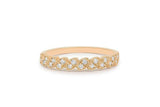 Milgrain Half Eternity Wedding Band 1ct Round Cut Diamond 14k Yellow Gold Finish