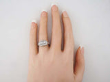 4.7ct Emerald Cut Diamond Engagement Ring Antique Vintage 14k White Gold Finish