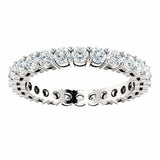 3.5ct Round Cut Diamond Eternity Women Wedding Ring Band 14k White Gold Finish