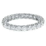 7ct Wedding Band Round Cut Diamond Full Eternity Anniversary 14k White Gold Over