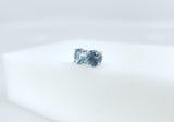 0.6ct Stud Earrings Round Cut Blue Aquamarine Solitaire Women 14k WhiteGold Over