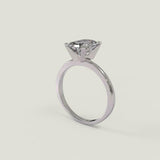 2.3ct Emerald Cut VVS1D Diamond Engagement Ring Solitaire 14k White Gold Finish