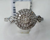 4Ct Round Cut Diamond Tri Halo Vintage Engagement Ring 14K White Gold Finish