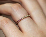 1ct Round Cut Pink Ruby Wedding Band Ring 14k Yellow Gold Finish Full Eternity