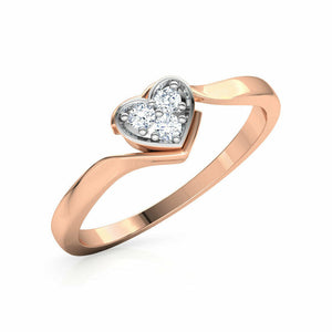 1ct Engagement Ring Round Cut Diamond Swirl Twist Solitaire 14k Rose Gold Finish