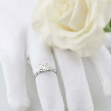 1.5ct Heart Cut Diamond Engagement Ring Twisted Infinity 14k White Gold Finish