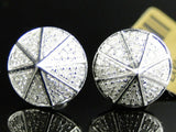 0.8ct Round Cut VVS1D Diamond Cone Shape Spike Stud Earrings 14k White Gold Over