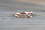 Infinity Wedding Ring Band 1.5ct Round Cut VVS1D Diamond 14k Rose Gold Finish