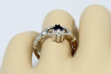 1ct Heart Cut Blue Sapphire Engagement Ring Claddagh Irish 14k White Gold Finish