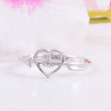 0.15ct Round Cut Diamond Engagement Ring Heart Arrow Promise 14k White Gold Over