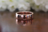 Wide Engagement Wedding Promise Anniversary Vintage Ring 14k Rose Gold Finish