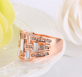 3Ct Baguette Cut Diamond Art Deco Cocktail Wedding Band 14K Rose Gold Finish