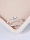 0.4ct Baguette Cut VVS1 Diamond Engagement Ring Minimalist 14k White Gold Finish