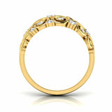 1Ct Round Diamond Twist Filigree Art Deco Engagement Ring 14K Yellow Gold Finish