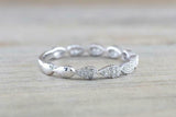 1.5ct Round Cut VVS1D Diamond Wedding Band Half Eternity 14k White Gold Finish