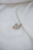 1.2ct Oval Cut Diamond East West Solitaire Engagement Ring 14k Rose Gold Finish