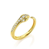 1.5ct Round Cut Diamond Engagement Ring Snake Design Open 14k Yellow Gold Finish