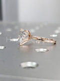 1ct Heart Cut Simulated Diamond Solitaire Engagement Ring 14k Rose Gold Plated