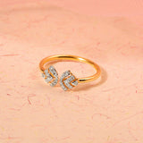 1.2ct Engagement Ring Round Cut Diamond Open Stylish 14k Yellow Gold Finish