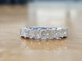 2ct Princess Cut Diamond Wedding Ring Band 14k White Gold Finish Half Eternity